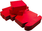 50 Pcs 6.3 x 6 x 1.6 inches Shipping Boxes for Small Business Cardboard Corrugated Mailer Boxes for Shipping Packaging Holidays Craft Gifts Giving Products (Red, 6.3 x 6 x 1.6")