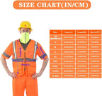 A-SAFETY Class 3 High Visibility Reflective Safety Vest – Orange Mesh, 6XL/7XL/8XL