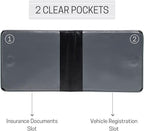 CANOPUS Car Registration and Insurance Holder, Magnetic Closure, Embossed Card Document Holder, Vehicle Glove Box Organizer, Wallet for Auto, SUV, Motorcycle, Truck, Waterproof, Truck Model
