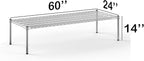 24''W x 60''L x 14''H Chrome Plated Wire Dunnage Rack | Off The Floor Storage