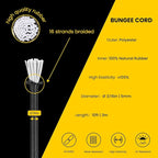 Bungee Cord Elastic Shock Cord 3/16" x 10' Bungee Rope for DIY, Tie Downs, Kayak and Outdoor - Black