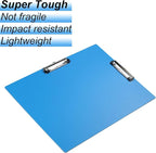 Acocony 11x17 Clipboard Double Clip Super Tough Extra Large Clipboard Not Fragile Low Profile Clip 11 x 17 Clipping PP Plastic Blue Pack of 1