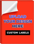 Custom Bright Neon Color Labels, Print Your Own Stickers, Upload Your Design for Printing - Smooth Matte Finish, Strong Adhesive, Crack and Peel - 8.5" x 11" - 25 Sheets per Pack (Red)