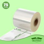 The Boxery Shrink Wrap Film 10" x 42000” (3500’) Heat Wrap POF Centerfold - Polyolefin 75 Gauge - Heavy Duty Grade Heat Shrinkable Film for Packaging - Small Business, Toys, Books, and Much More.