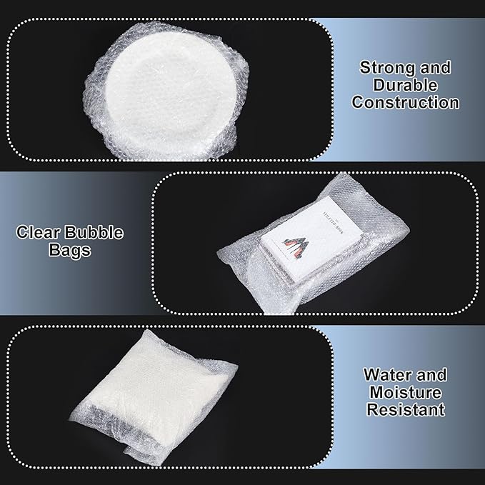 5 Pack 28 * 39 Inch Extra Large Bubble Pouches Clear Bubble Pouch Wrap Bags for Packing Shockproof Cushioning Wrap Bag for Shipping Moving Fragile Dishes China Plates Painting Fragile Items