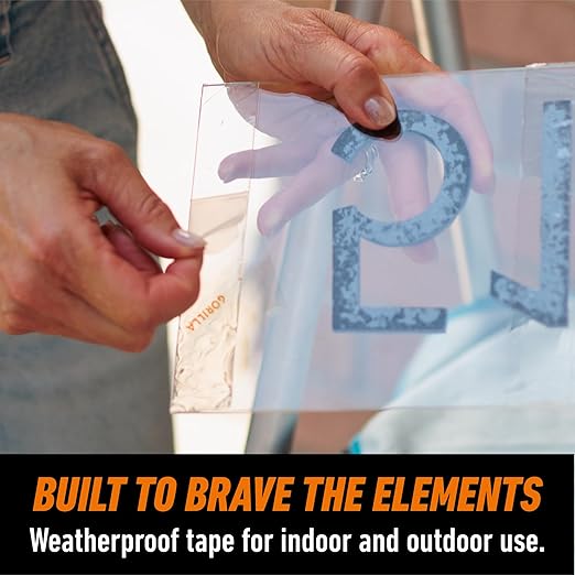 Gorilla Tough & Clear Double Sided Mounting Tape, Clear Tape, 1" x 150" (Pack of 4) - Weatherproof for Indoor or Outdoor