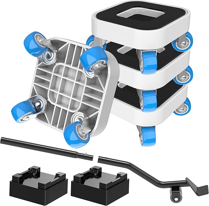 New Upgrade Furniture Sliders, Furniture Movers with Wheels, Furniture Lift Mover Tool Set with 360° Rotatable Wheels, Furniture Dolly for Moving Heavy Duty Sofa, Bed, Load Capacity Up to 750lb