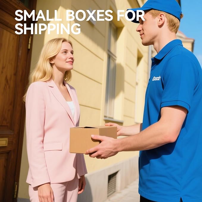 Small Shipping Boxes 3.5x2.2x1.6 Inches, 10-Pack Brown Corrugated Cardboard Boxes for Mailing, Storing, Gift Packaging