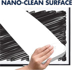Quartet Magnetic Dry Erase White Board, 3' x 2 Whiteboard, Nano-Clean Surface Resists Ink Stains, Black Aluminum Frame (SM533B)