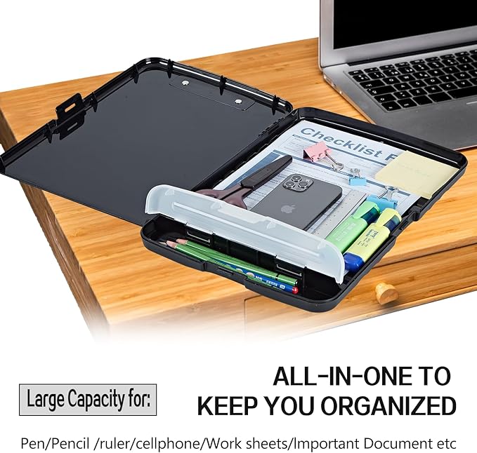 Clipboard with Storage High Capacity Plastic Nursing Clipboards with Pen Holder File Folder Storage Box Clipboard with Heavy Duty Clips for Teacher,Doctor,Offices-Bible Verses Philippians 4-13