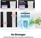 Dry & Dry 48 Pack White Moisture Absorbers - Dehumidifier for Basements, Closets, Bathrooms & Laundry Rooms - 4 Times Faster Absorption