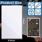 Henoyso 10 Pcs 8.5" x 14" Menu Cover Rigid Print Protectors Clear Heavy Duty Menu Holder Poster Protector Sleeve Hard Plastic Paper Sleeves for Page Sheet Photographs Document Birth Certificate