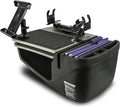 AutoExec AE-GMCD-PI-PS-PM-TAB-GT GripMaster Car Desk for Your Vehicle Workstation and Mobile Office, Grey with 400 watt Power Inverter, Printer Stand, Phone Mount and Tablet Mount