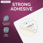 NextDayLabels 1.5 Inch Round Label Matte White, Blank Laser/Inkjet Printer Label Circle Sticker (750 Labels, 25 Sheets of 30)