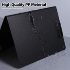 Clipboard Folder, A4 Foldable Clipboard with Horizontal and Vertical Double Metal Clips, 360 Degree Foldable Binder Clipboards with Pen Holder, File Cover Work Folder Clipboards, Black