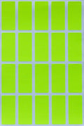 Royal Green Neon Yellow Rectangular Colored Labels 1.57 inch x 0.75 inch - Rectangle Color Code Stickers (40mm x 19mm) - 100 Pack