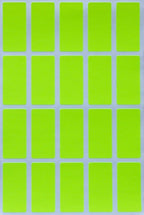 Royal Green Neon Yellow Rectangular Colored Labels 1.57 inch x 0.75 inch - Rectangle Color Code Stickers (40mm x 19mm) - 100 Pack
