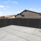 Patio 6' x 26' Outdoor Privacy Screen Freestanding Temporary Fence Panels Net Cover with Metal Poles for Outside Backyard Pool Garden Air Conditioner Fencing, Black