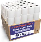 3" x 150' 1-Ply Bond Paper (50 Rolls/Case) - BPA Free
