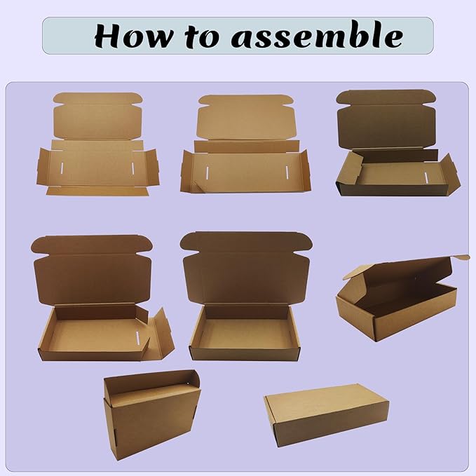 12x6x2 inches Shipping Boxes Bulk 25 Pack Brown, Corrugated Cardboard Box, Mailer Boxes for E-commerce Packaging and Holidays Gift, Small Giving Boxes for Wrapping Mailing Present
