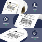 L LIKED 2" Round Direct Thermal Labels for Block, Permanent Adhesive Circle Label & Compatible with Rollo, Zebra and Other Desktop Printers (10 Roll, 7500 Labels)
