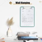 Hongri Plastic Clipboard with Pen Holder, Green 8.5x11 Letter Size Clip Board for Classroom, Office, Students, Nurses and Women, Low Profile Clip, Size 12.5 x 9 in