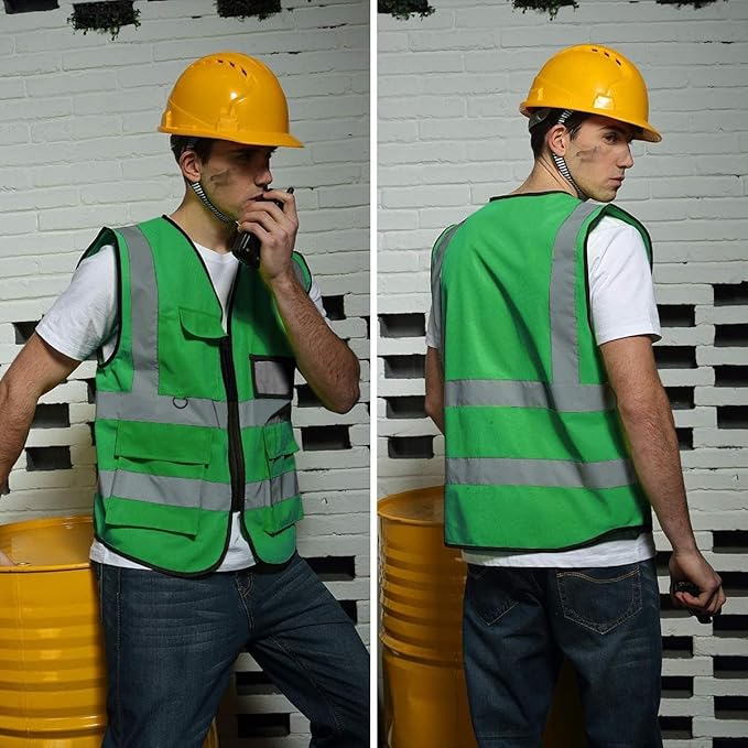 BeautyWill 10/20 Pack Custom Logo Safety Vest,Bulk High Visibility Class 2 Reflective Work Vests