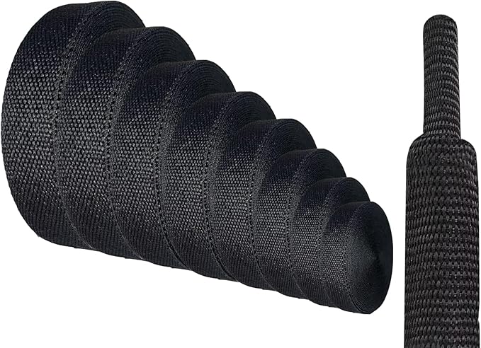 Heat Shrink Braided Sleeving 2:1 Shrinkable Fabric Cable Sheathing Wire Tubing Management Abrasion Protectors Flexibility 3/8" ID-16FT