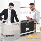 Small Next of Kin Box Organizer with 5 A4 Hanging Folder,Important Document Organizer with Combination Lock Fireproof File Box with Smart Labels for Letter Certificate,(S:13 * 6.3 * 8.3in)