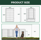 FXW Garden Fence Outdoor for The Yard – 45in(H) x 72.9ft(L) Heavy Duty Metal Animal Barrier for Dog and Rabbit, Decorative Dog Fence, 32 Panels, Silver