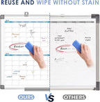MAKELLO Large Magnetic Dry Erase Calendar Whiteboard Quarterly 36" x 24" for Home, Bedroom, Office, Classroom, 4 Months
