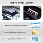 Car Registration and Insurance Holder, Leather Car Glove Box Organizer, Cool Car Accessories for ID, Driver's License Cards & Essential Document, business cards, Men&Women, Retro Audio Cassette
