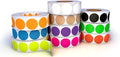 Kenco Color Coding Circle Dot Sticker Labels on a roll (Mix N Match 10 Pack, 1 INCH 1000 Stickers)