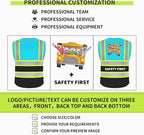 BeautyWill Custom Logo Safety Vest Class 2 High Visibility Reflective Vest for Men - Personalized Logo Team Vest