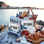 Reusable Ice Packs for Coolers Long Lasting Gel Freezer Packs for Cooler Bag Backpacks, Lunch Box, Cooler Bag, Keeps Food Cold Fresh (Set of 4)