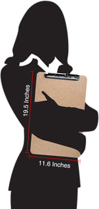 Extra Large Clipboard Set (6pc) - Larger Than 11x17 - Vertical or Landscape - Fits 11 x 17 Tabloid Paper (Board 11.6"x19.5" - 2 Inches Longer Than Legal Size)