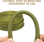 Polyamide Cable Sleeve, 10ft Flexible Expandable Braided Sleeving, Cable Management Sleeve for TV Computer Office Home Entertainment (Green, 1/4")