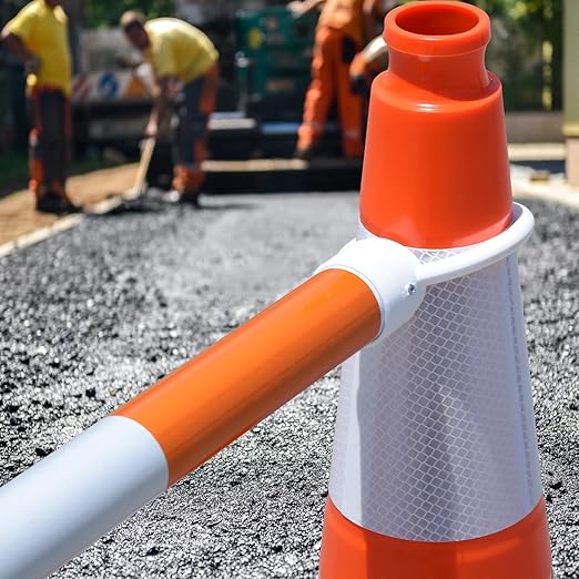 6 Pack Extra Large 36" Inch PVC Traffic Cones with Heavy-Duty Base, High-Visibility All-Weather Safety Cones for Road Construction, Parking Lot, and Garage Use (6, Orange, 36" Extra Large)