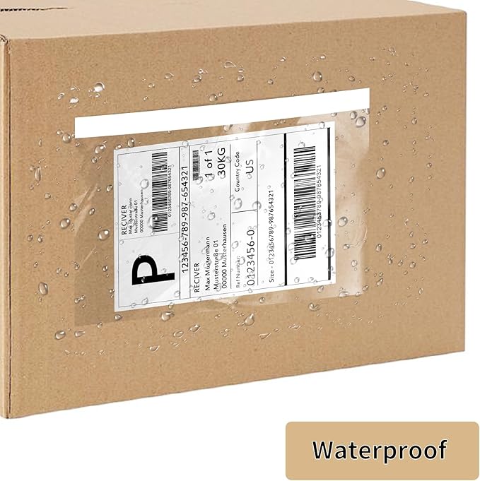 200Pack CLASSY Premium Clear 6'' x 9'' Packing List Envelopes, Self-Adhesive shipping label sleeves