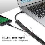 10ft - 3/8 inch Cord Protector Cable Sleeve Split Wire Loom Tubing for Power Cord Audio USB Cable, Cord Sleeve Cable Management for TV Computer, Cord Protectors from Pets Chewing, Black