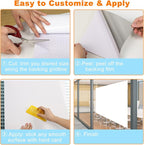 Nortix White Board Wallpaper, Whiteboard Contact Paper, 3 ft x 4 ft Super Sticky Whiteboard Sticker Wall Decal on Wall, Table, Doors, No Ghosting, 1 Piece (3x4ft)