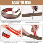 Floor Cord Cover Self Adhesive Cord Hider,10FT Cable Management, Extension Strip Protector for Wires, Prevent Cable Trips for Offices, Gyms, Exhibitions Cavity:0.3"(W) x 0.28"(H) Wood Walnut