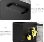 Metal Storage Cabinet with Wheels - Lockable, Rolling Tool Cabinet for Home, Office, Garage & Workshop - Black