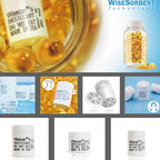 3 Gram 50 Pack Silica Gel Canister, Desiccant Canister, Silica Gel Capsules, Desiccant Capsules, Moisture Absorbers for Food Storage, Food Safe Dehumidifiers Wisecan
