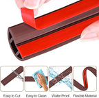 MYFAMIREA 5FT Floor Cord Cover for Wire Self Adhesive Cable Cavity Management PVC Extension Cord Hider Power Floor Wire Protector Cover Prevent Cable Trip for Office Home Outdoor (Brown, 1.97'')