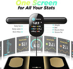 RunStar Smart Scale FSA&HSA Eligible, 8 Electrodes Digital Bathroom Scale for Body Weight and Fat, BMI, Muscle Mass 28 Body Composition Measurement, with Full-Color TFT LCD on Retractable Handle