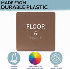 Royal ADA Floor 6 Sign with Braille – Made from Durable Acrylic and Ready to Mount