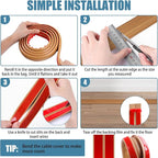 Floor Cord Covers for Wires 20FT Cable Hider Wire Cover Self Adhesive Cord Hider Floor for Offices, Homes, Workshops, Warehouses Cable Cavity 0.39" W x 0.27" H