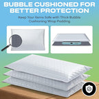 White Poly Bubble Mailers 7.25x12 inch #1 | Self Seal Padded Envelopes | Cushioned Bubble Mailer | Usable Size 7.25x11 | WaterProof | Lightweight mailing Shipping Bags | 100 Pack Bulk | Made in USA