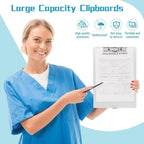 Seajan Aluminum Clipboard with Storage Metal Clip Board Folder Letter Size Form Holder Portfolio Clipboard Binder Clip Posse Box for Nurse Police Office Stationery Items 14 x 9.2 x 2 Inches (4)